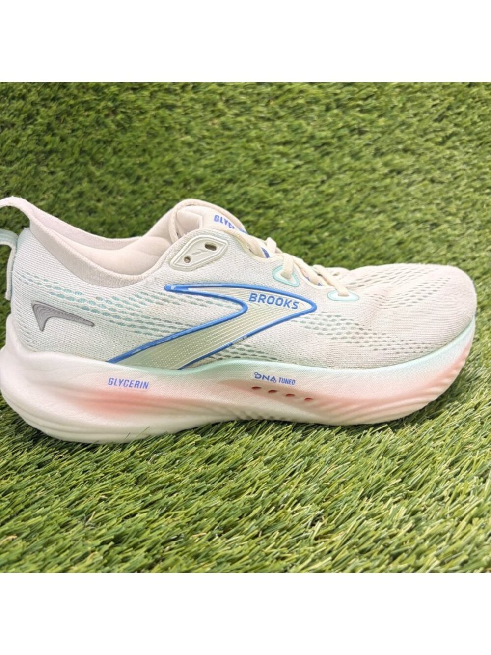 Brooks Glycerin 22 Womens Size 8.5 Blue White Athletic Running Shoes Sneakers